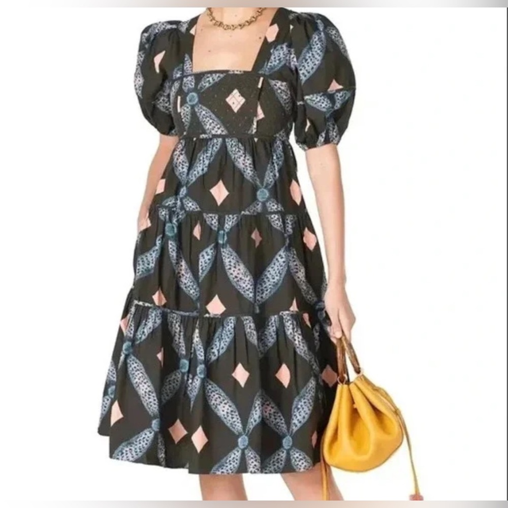 Ulla Johnson Puff Sleeve Geometric Nora Mini